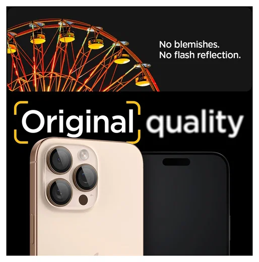 Spigen Optik Pro iPhone 17 Pro / 17 Pro Max Camera Protector Titanium (2-Pack) afbeelding 4