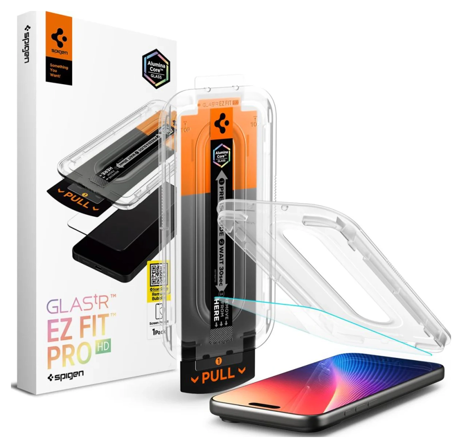 Spigen GLAS.tR EZ Fit iPhone 17 Pro Screen Protector 1-Pack afbeelding 1