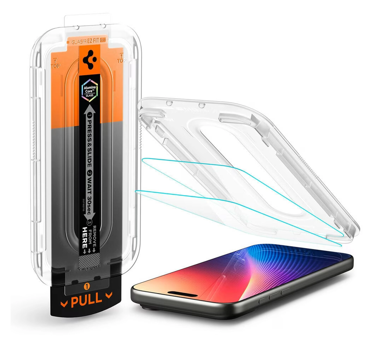 Spigen GLAS.tR EZ Fit iPhone 17 Pro Screen Protector 1-Pack afbeelding 4