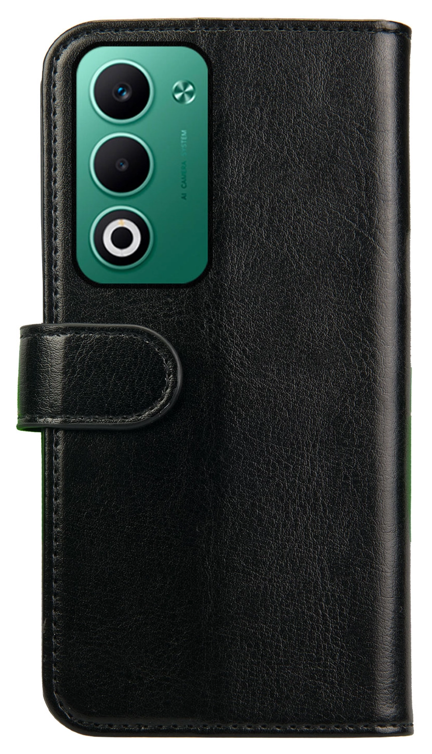Rosso Element Oppo A5 (2025) Hoesje Book Case Wallet Zwart afbeelding 2