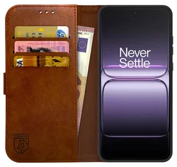 Rosso Element OnePlus Nord 5 Hoesje Book Case Wallet Bruin afbeelding