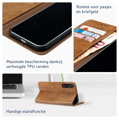Rosso Element OnePlus Nord 5 Hoesje Book Case Wallet Bruin afbeelding 3