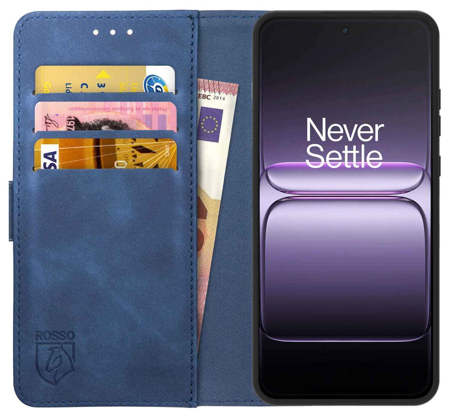 Rosso Element OnePlus Nord 5 Hoesje Book Case Wallet Blauw afbeelding 1