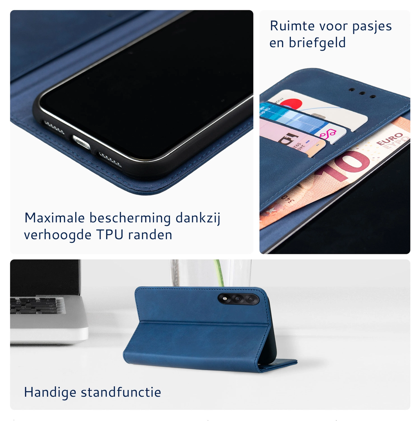 Rosso Element OnePlus Nord 5 Hoesje Book Case Wallet Blauw afbeelding 3