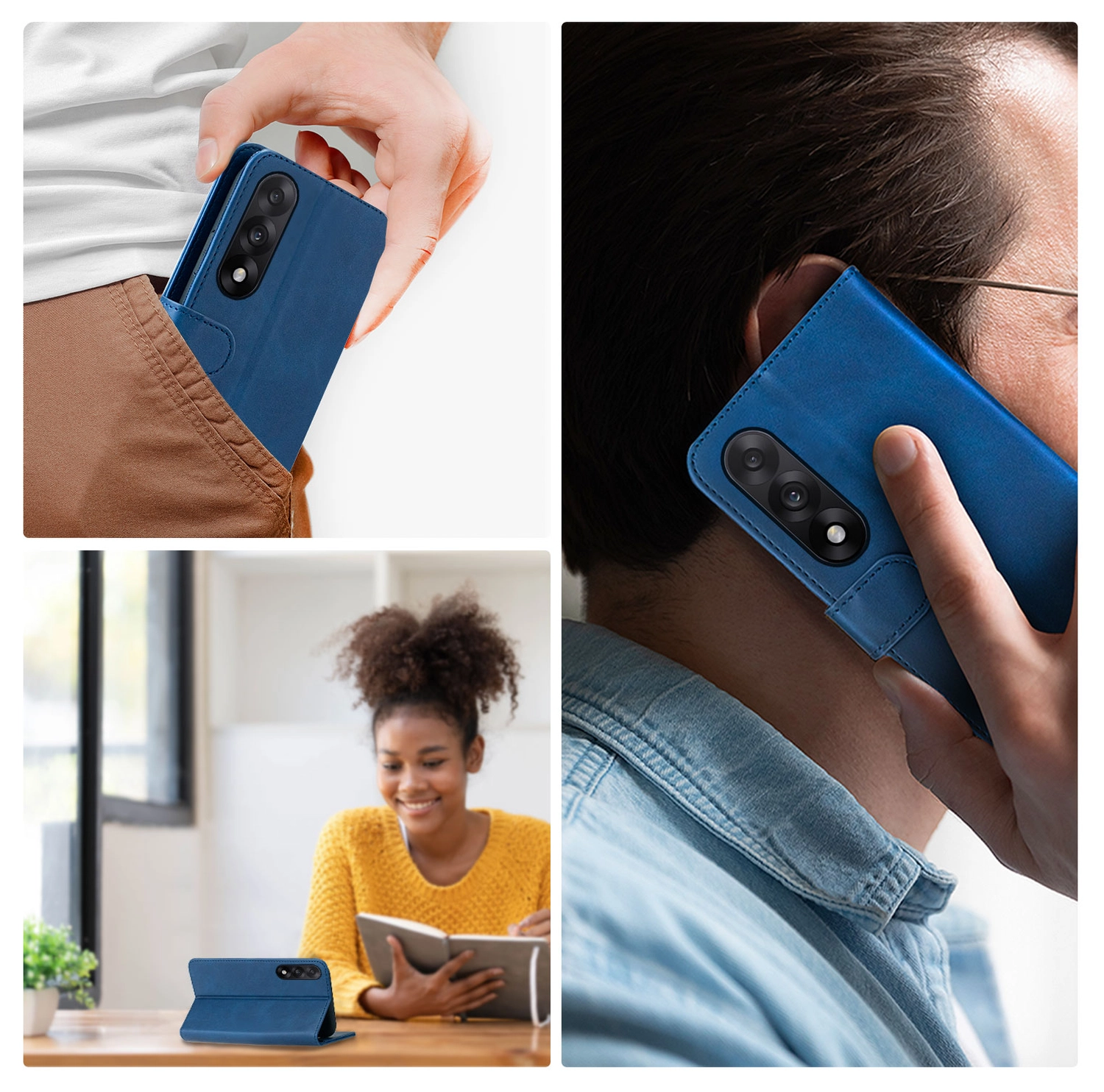 Rosso Element OnePlus Nord 5 Hoesje Book Case Wallet Blauw afbeelding 5