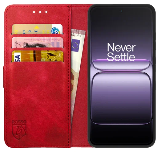 Rosso Element OnePlus Nord 5 Hoesje Book Case Wallet Rood afbeelding 1