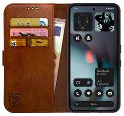 Rosso Element Nothing Phone (3) Hoesje Book Case Wallet Bruin afbeelding