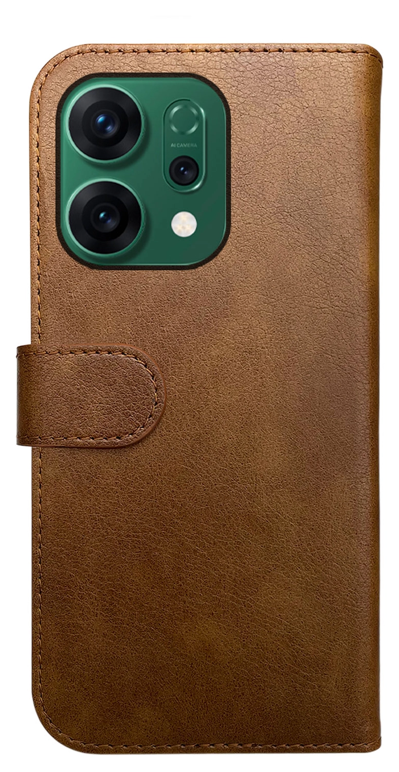 Rosso Element Oppo Reno 14 Hoesje Book Case Wallet Bruin afbeelding 2