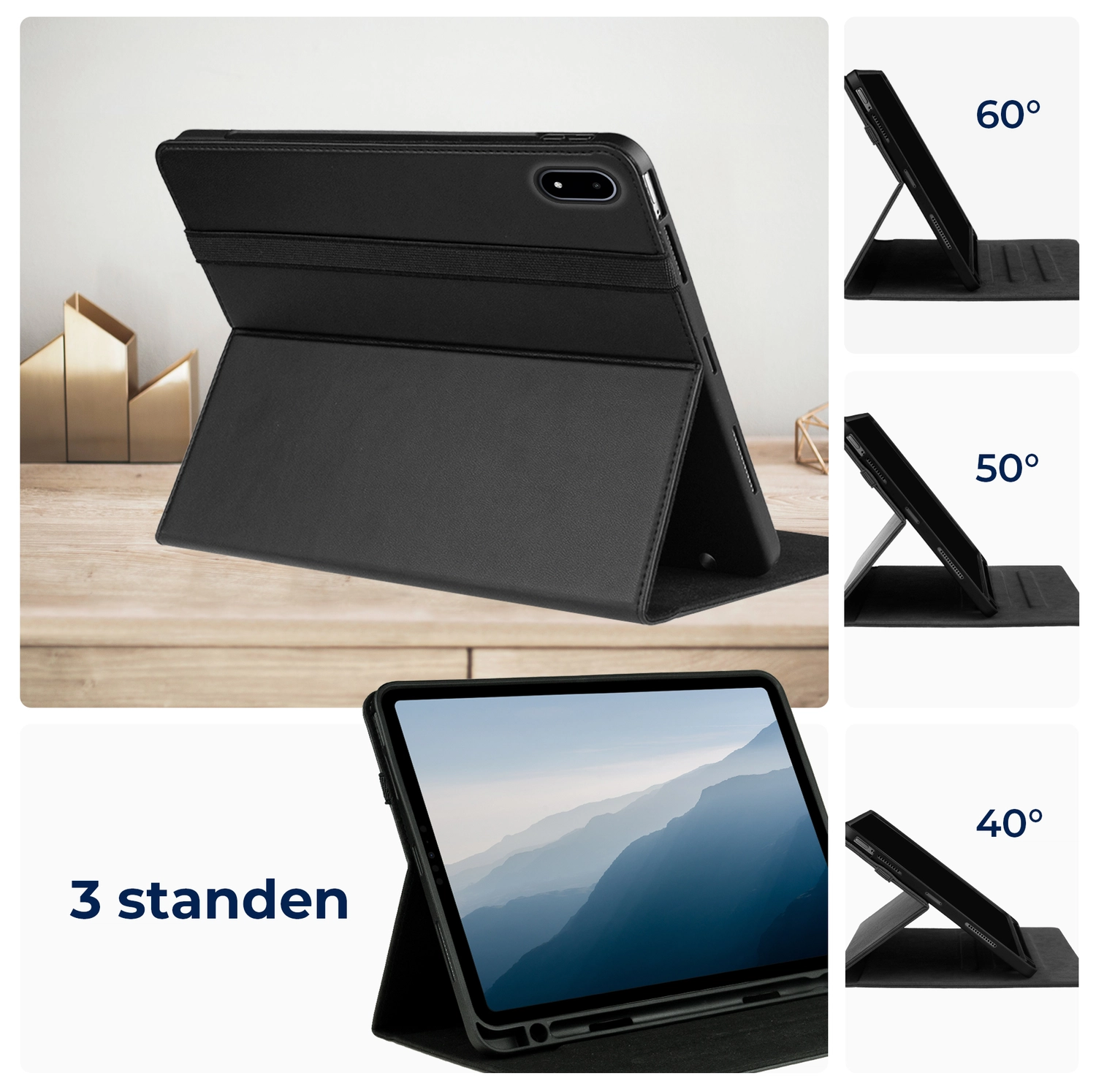 Rosso Element OnePlus Pad 3 Hoes Book Case Zwart afbeelding 5