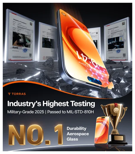 TORRAS Install Master Apple iPhone 17 Pro Max Screen Protector Installatietray afbeelding 7