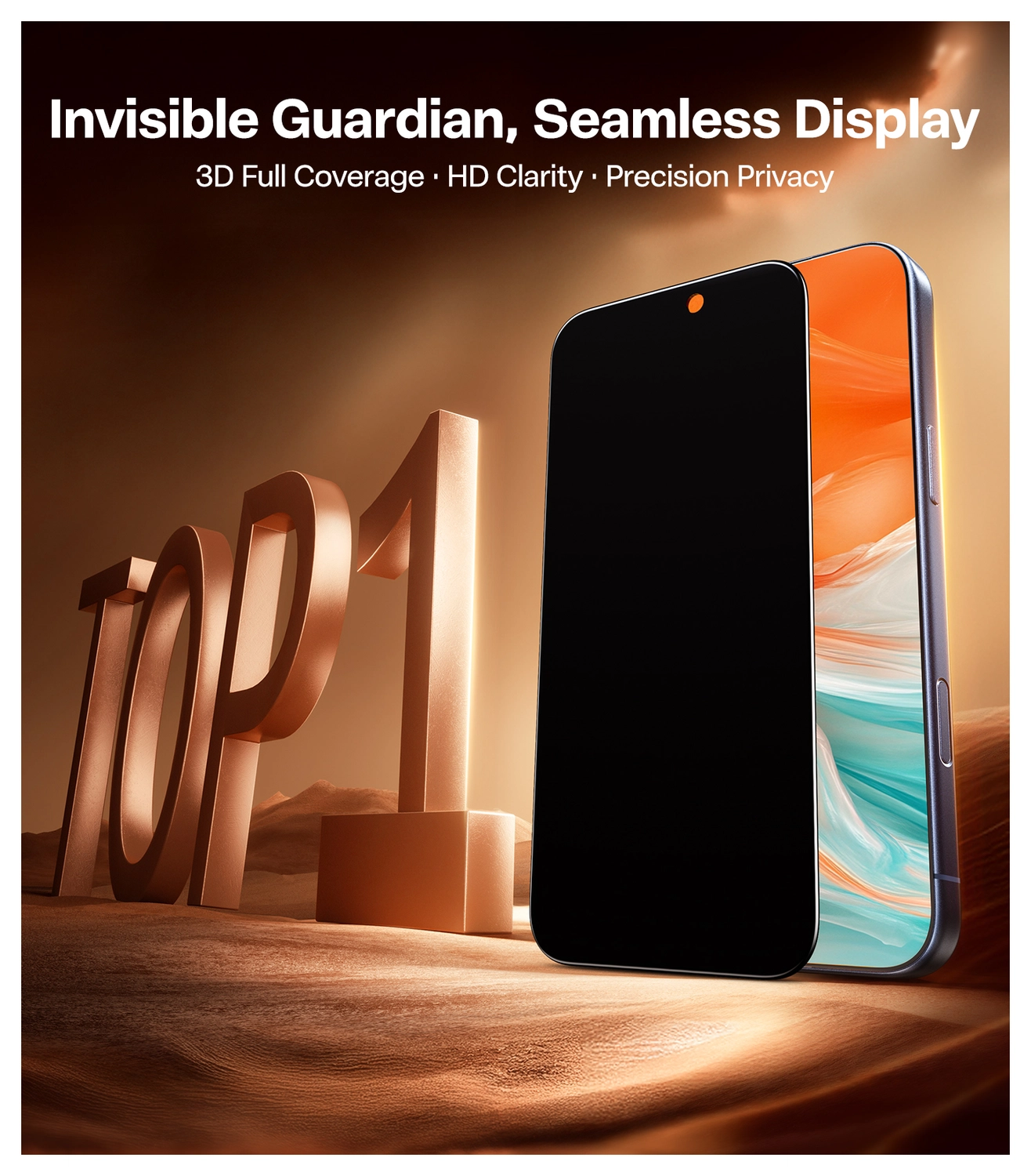 TORRAS Install Master Apple iPhone 17 Privacy Glass Screen Protector afbeelding 8