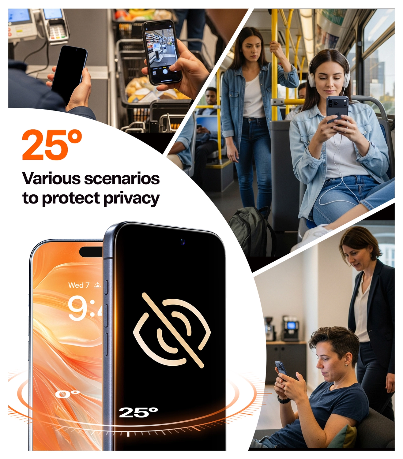 TORRAS Install Master iPhone 17 Pro Privacy Glass Screen Protector afbeelding 2