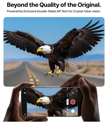 TORRAS LensGuard iPhone 17 Pro Max Camera Protector Tempered Glass Zwart afbeelding 4