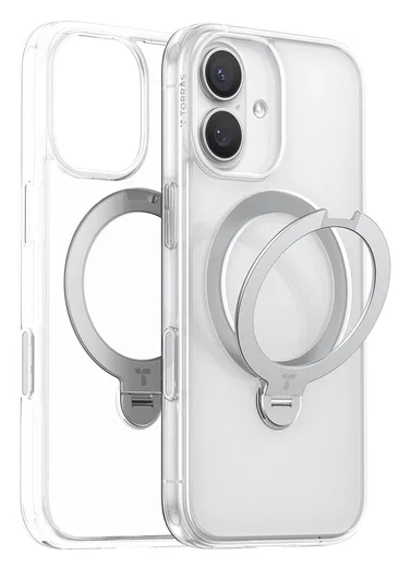TORRAS Ostand Spin Apple iPhone 17 Hoesje 360° MagSafe Stand Transparant afbeelding 8