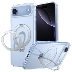 TORRAS Ostand Spin Apple iPhone Air Hoesje 360° MagSafe Stand Transparant afbeelding