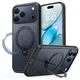 TORRAS Ostand Spin Apple iPhone 17 Pro Hoesje 360° MagSafe Stand Zwart