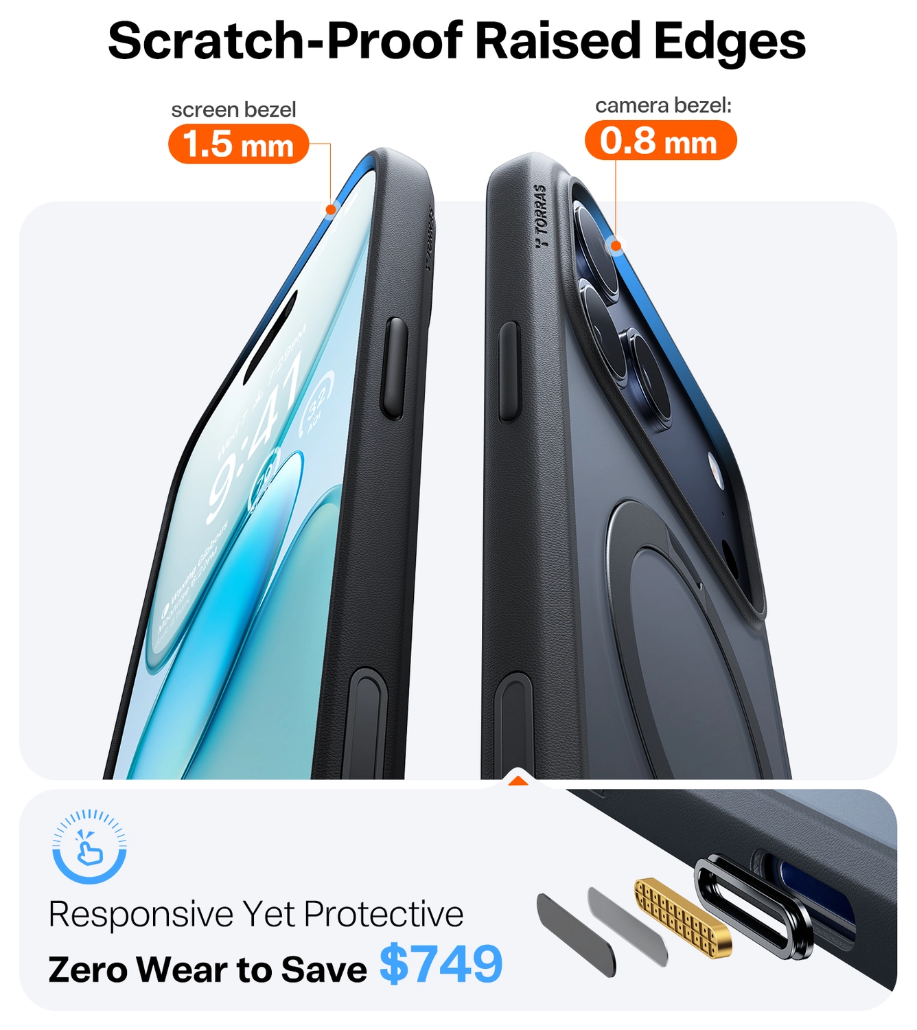 TORRAS Ostand Spin Apple iPhone 17 Pro Hoesje 360° MagSafe Stand Zwart afbeelding 6