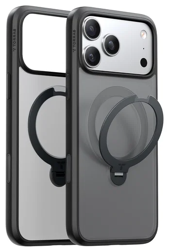 TORRAS Ostand Spin Apple iPhone 17 Pro Hoesje 360° MagSafe Stand Zwart afbeelding 8