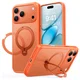 TORRAS Ostand Spin Apple iPhone 17 Pro Hoesje 360° MagSafe Stand Oranje