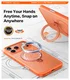 TORRAS Ostand Spin Apple iPhone 17 Pro Hoesje 360° MagSafe Stand Oranje afbeelding 5
