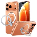 TORRAS Ostand Spin Apple iPhone 17 Pro Max Hoesje 360° MagSafe Stand Transparant