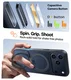 TORRAS Ostand Pro Apple iPhone 17 Pro Hoesje 360° MagSafe Stand Zwart afbeelding 3