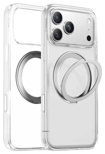 TORRAS Ostand Pro Apple iPhone 17 Pro Hoesje 360° MagSafe Stand Transparant afbeelding 8
