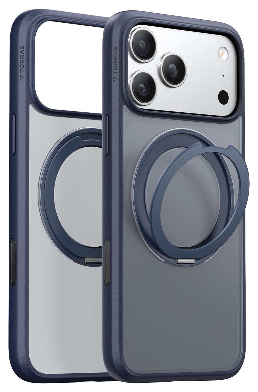 TORRAS Ostand Pro Apple iPhone 17 Pro Hoesje 360° MagSafe Stand Blauw afbeelding 8