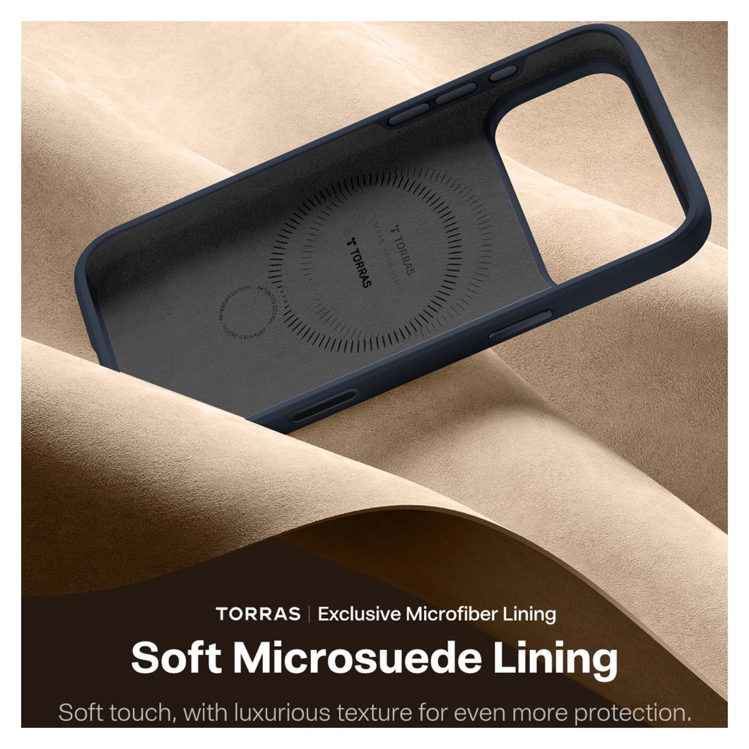 TORRAS Q Pro Silicone iPhone 17 Pro Max Hoesje MagSafe 360° Kickstand Blauw afbeelding 6