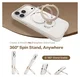 TORRAS Q Pro Silicone iPhone 17 Pro Max Hoesje MagSafe 360° Kickstand Wit afbeelding 4
