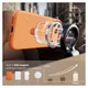 TORRAS Q Pro Silicone iPhone 17 Pro Max Hoesje MagSafe 360° Kickstand Oranje afbeelding 3