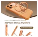 TORRAS Q Pro Silicone iPhone 17 Pro Max Hoesje MagSafe 360° Kickstand Oranje afbeelding 4