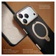 TORRAS Q Pro Leather iPhone 17 Pro Hoesje MagSafe 360° Kickstand Zwart afbeelding 7