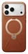 TORRAS Q Pro Leather iPhone 17 Pro Hoesje MagSafe 360° Kickstand Bruin afbeelding 2