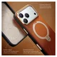 TORRAS Q Pro Leather iPhone 17 Pro Hoesje MagSafe 360° Kickstand Bruin afbeelding 7