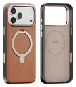 TORRAS Q Pro Leather iPhone 17 Pro Max Hoesje MagSafe 360° Kickstand Bruin
