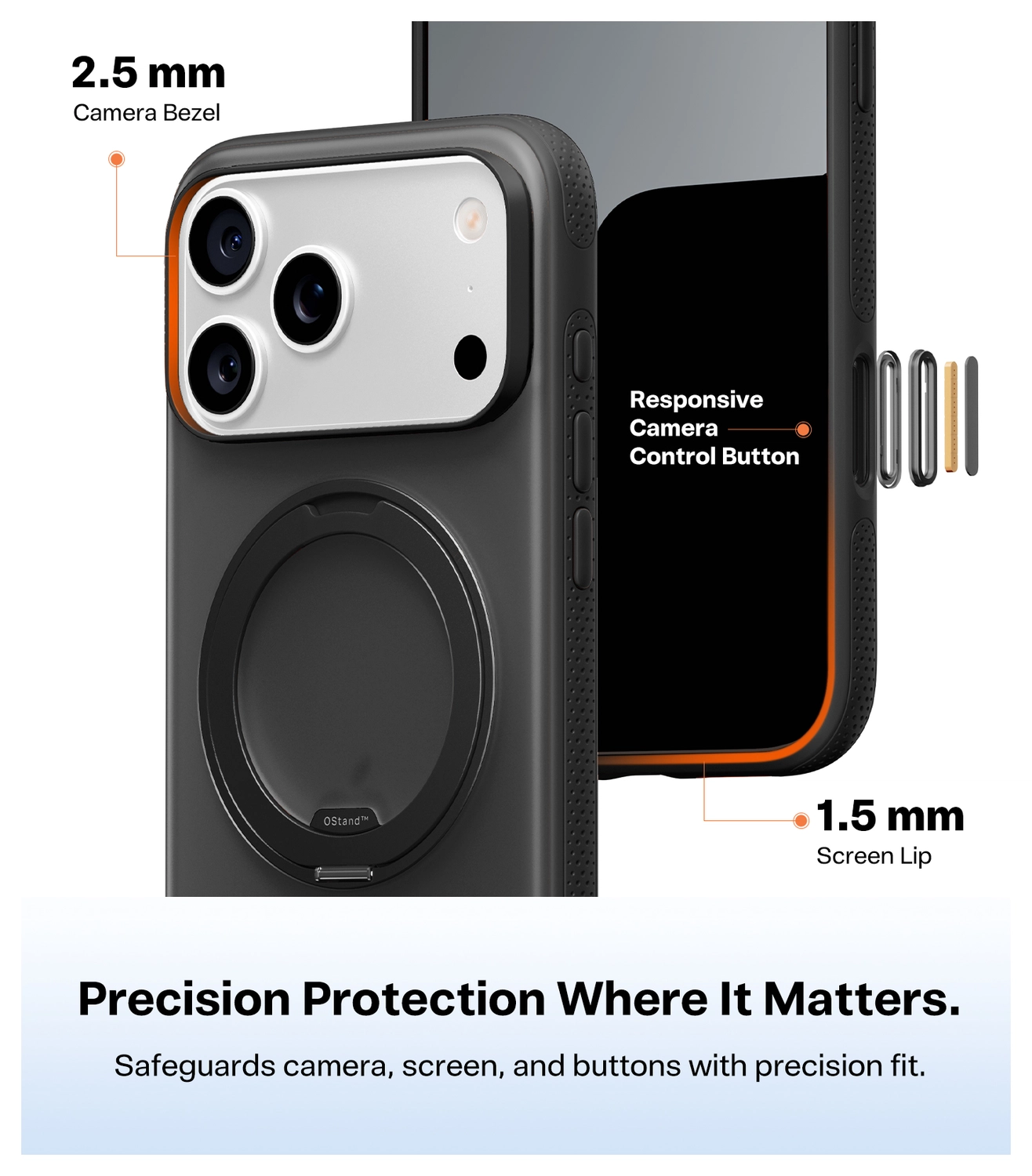 TORRAS O Fitness iPhone 17 Pro Max Hoesje MagSafe 360° Kickstand Zwart afbeelding 7