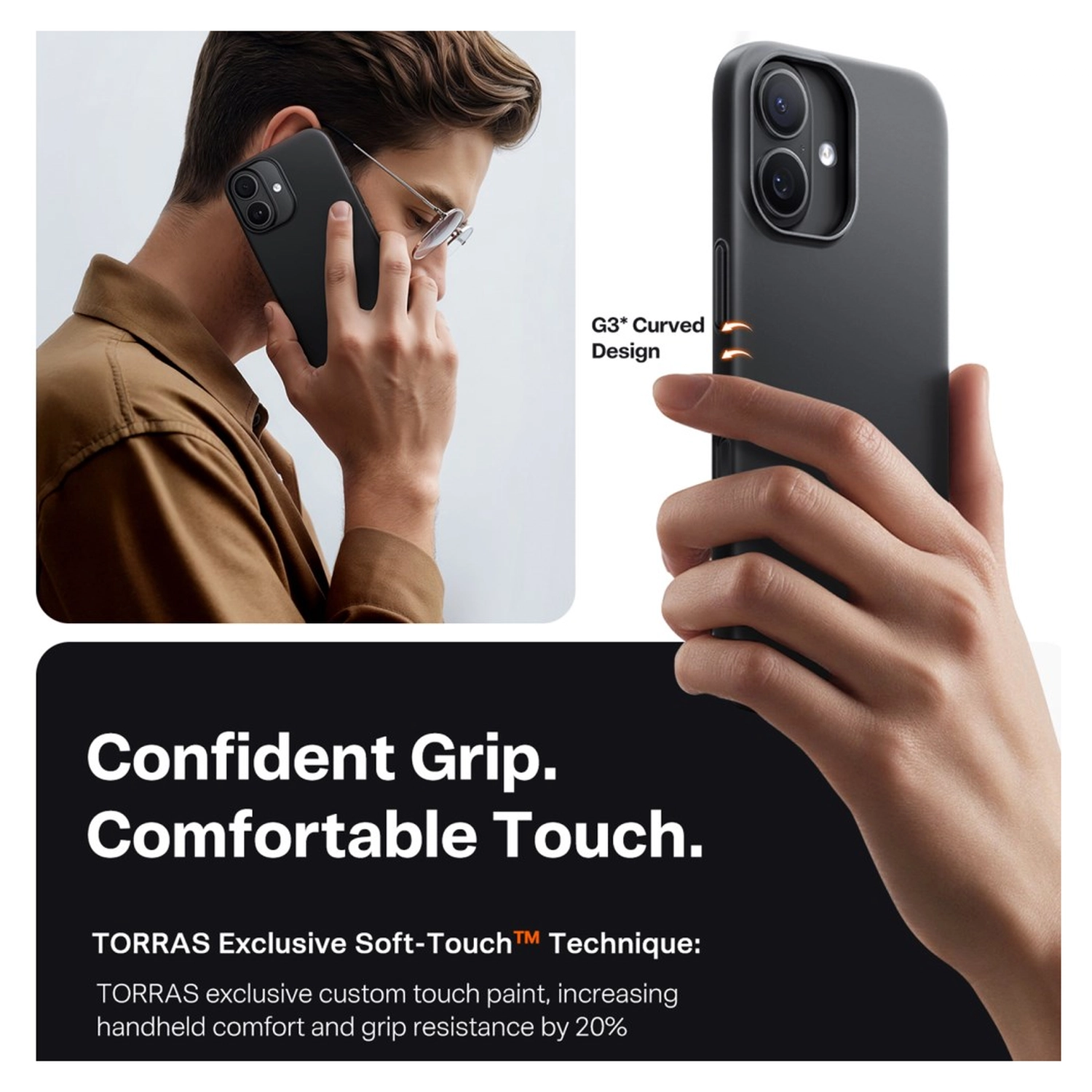 TORRAS Slim Fit Mag Apple iPhone 17 Hoesje MagSafe Back Cover Zwart afbeelding 5