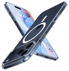 TORRAS Slim Fit Mag iPhone 17 Pro Max Hoesje MagSafe Back Cover Transparant afbeelding