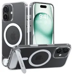 TORRAS Pstand iPhone 17 Hoesje MagSafe Kickstand Back Cover Transparant afbeelding
