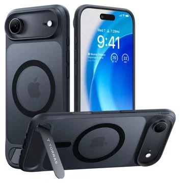 TORRAS Pstand Apple iPhone Air Hoesje MagSafe met Kickstand Zwart