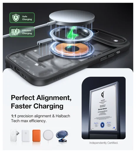 TORRAS Guardian Magnetic iPhone Air Hoesje MagSafe Zwart afbeelding 6