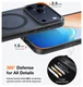 TORRAS Guardian Magnetic iPhone 17 Pro Max Hoesje MagSafe Back Cover Zwart afbeelding 6