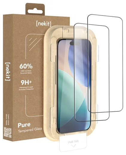 NEKIT Pure iPhone Air Tempered GRS Glass Installatiebox (2-Pack) afbeelding 1