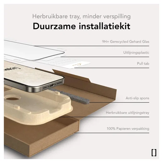 NEKIT Pure iPhone Air Tempered GRS Glass Installatiebox (2-Pack) afbeelding 9