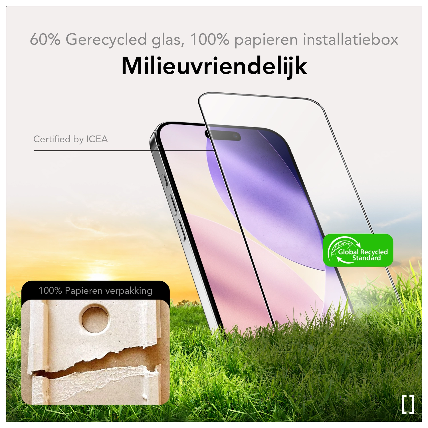 NEKIT Pure iPhone 17 Pro Tempered GRS Glass Installatiebox (2-Pack) afbeelding 6