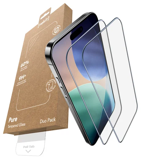 NEKIT Pure iPhone 17 Pro Max Tempered GRS Glass Installatiebox (2-Pack) afbeelding 2