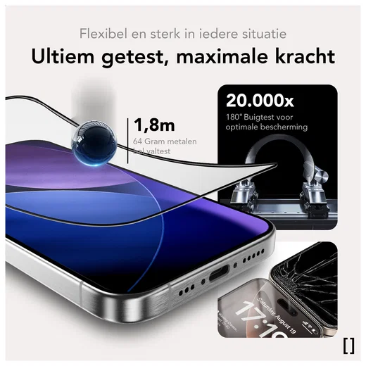 NEKIT Pure iPhone 17 Pro Max Tempered GRS Glass Installatiebox (2-Pack) afbeelding 5