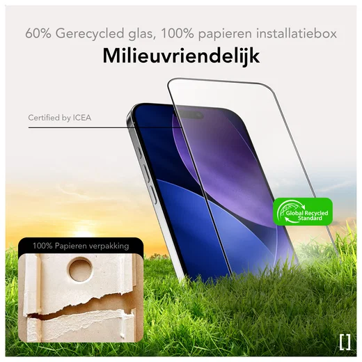 NEKIT Pure iPhone 17 Pro Max Tempered GRS Glass Installatiebox (2-Pack) afbeelding 6