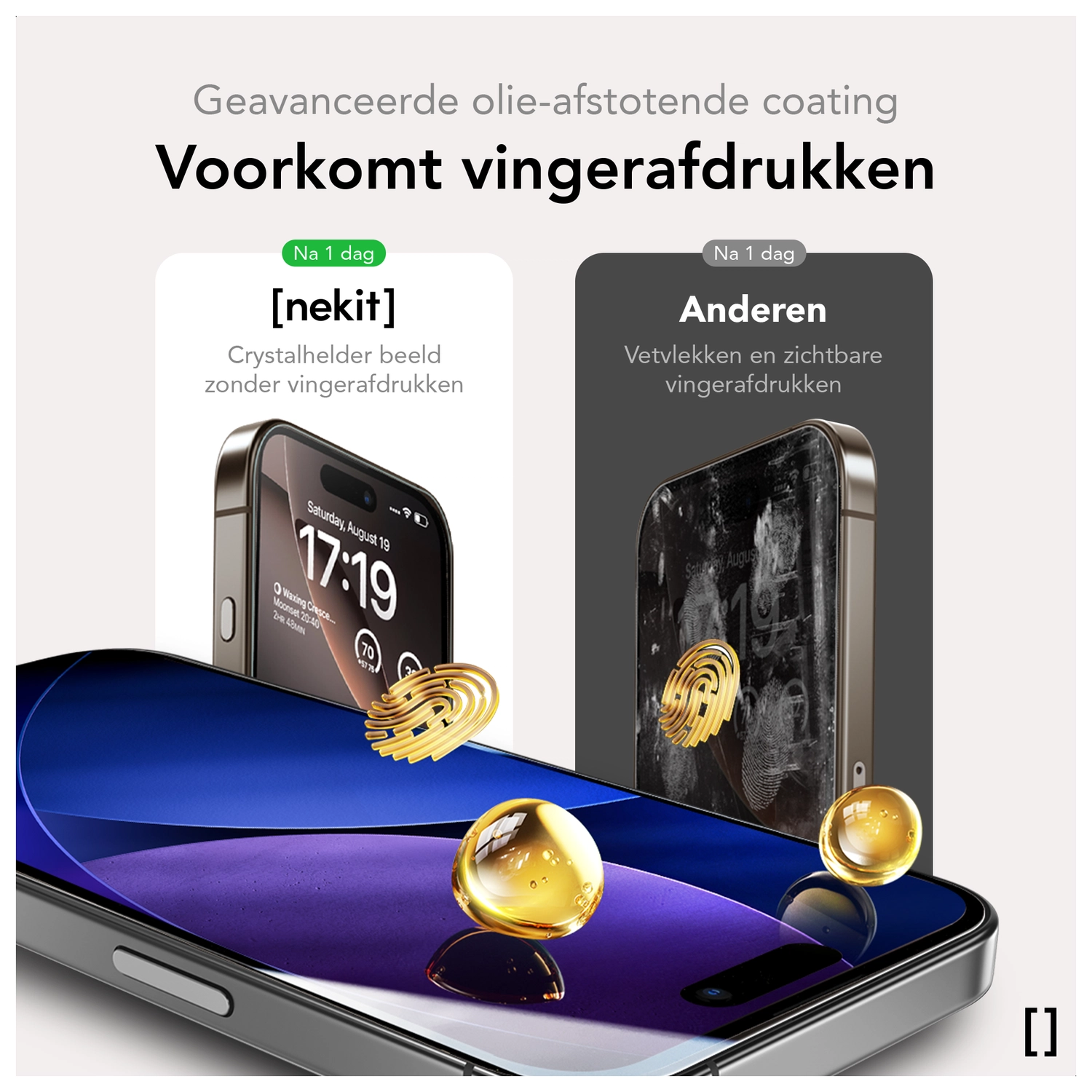 NEKIT Pure iPhone 17 Pro Max Tempered GRS Glass Installatiebox (2-Pack) afbeelding 10